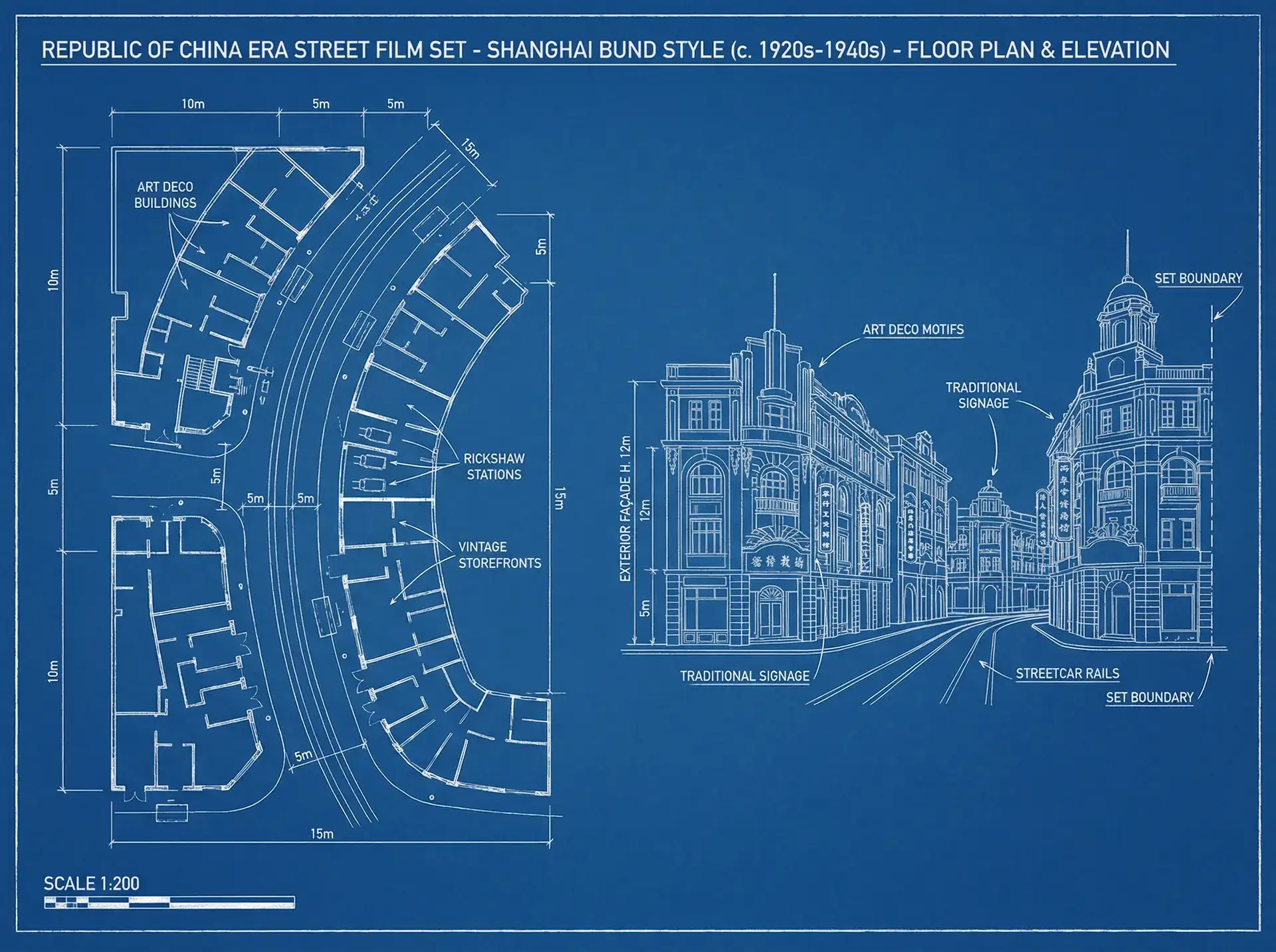 探花视频 民国风情街场景蓝图